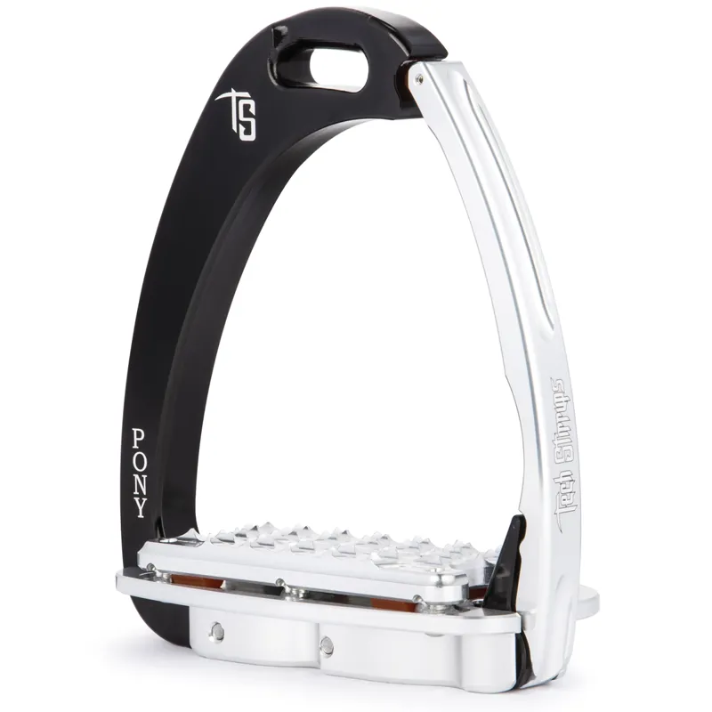 Tech Stirrups Venice Pony Plus - Black/Silver